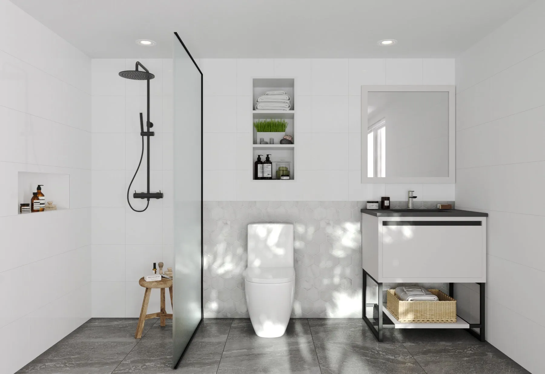 Alto 30" White Bathroom Vanity with Countertop