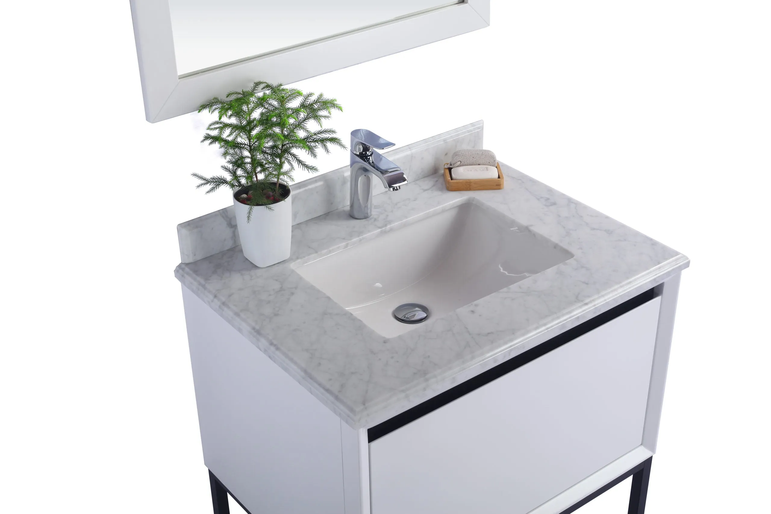 Alto 30" White Bathroom Vanity with Countertop