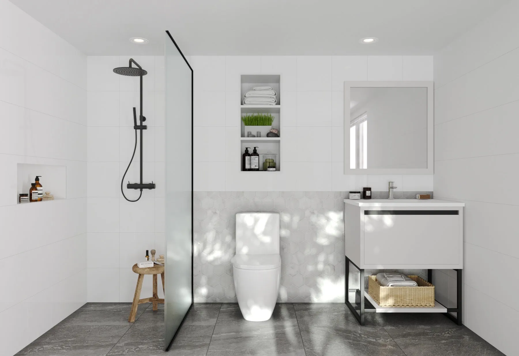 Alto 30" White Bathroom Vanity with Countertop