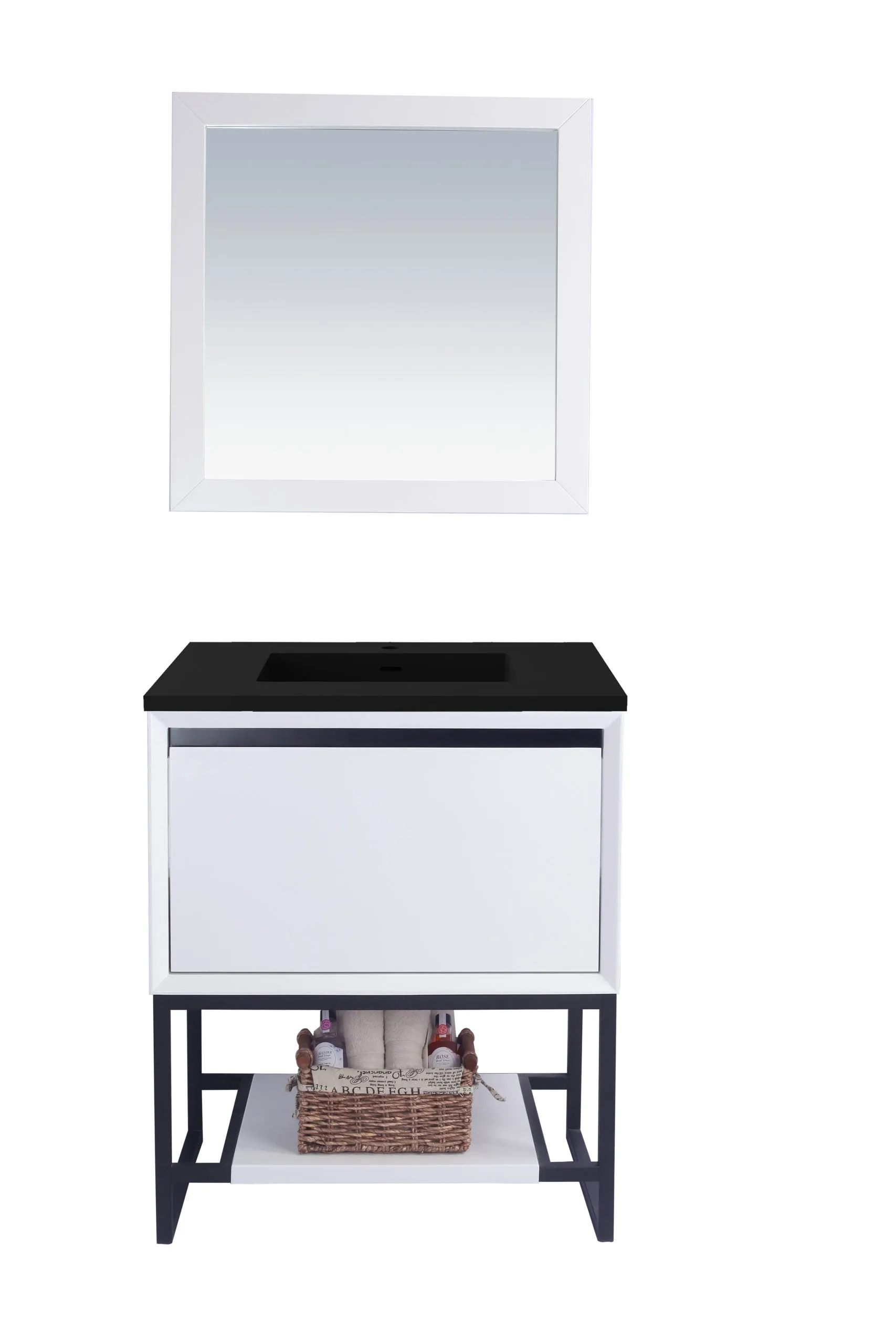 Alto 30" White Bathroom Vanity with Countertop