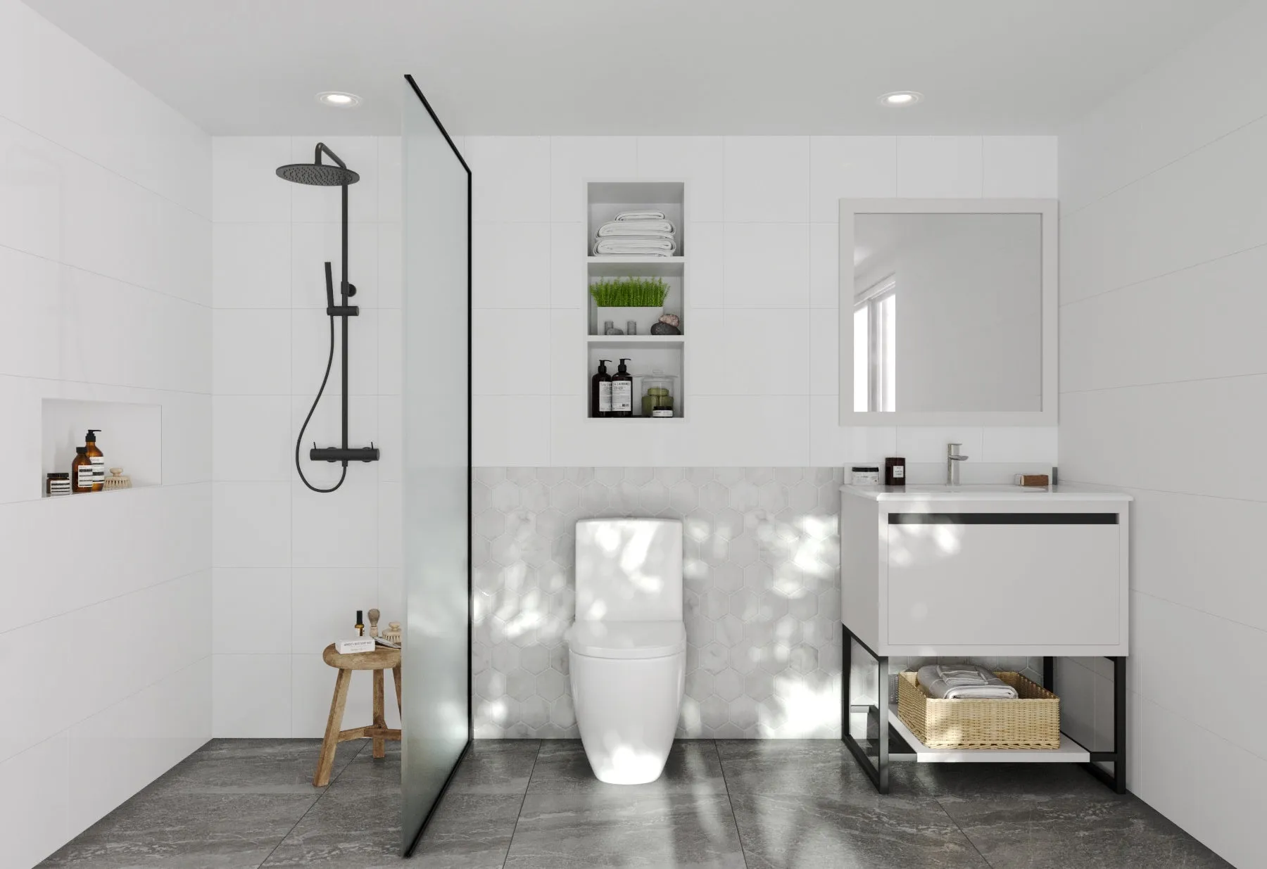 Alto 30" White Bathroom Vanity with Countertop