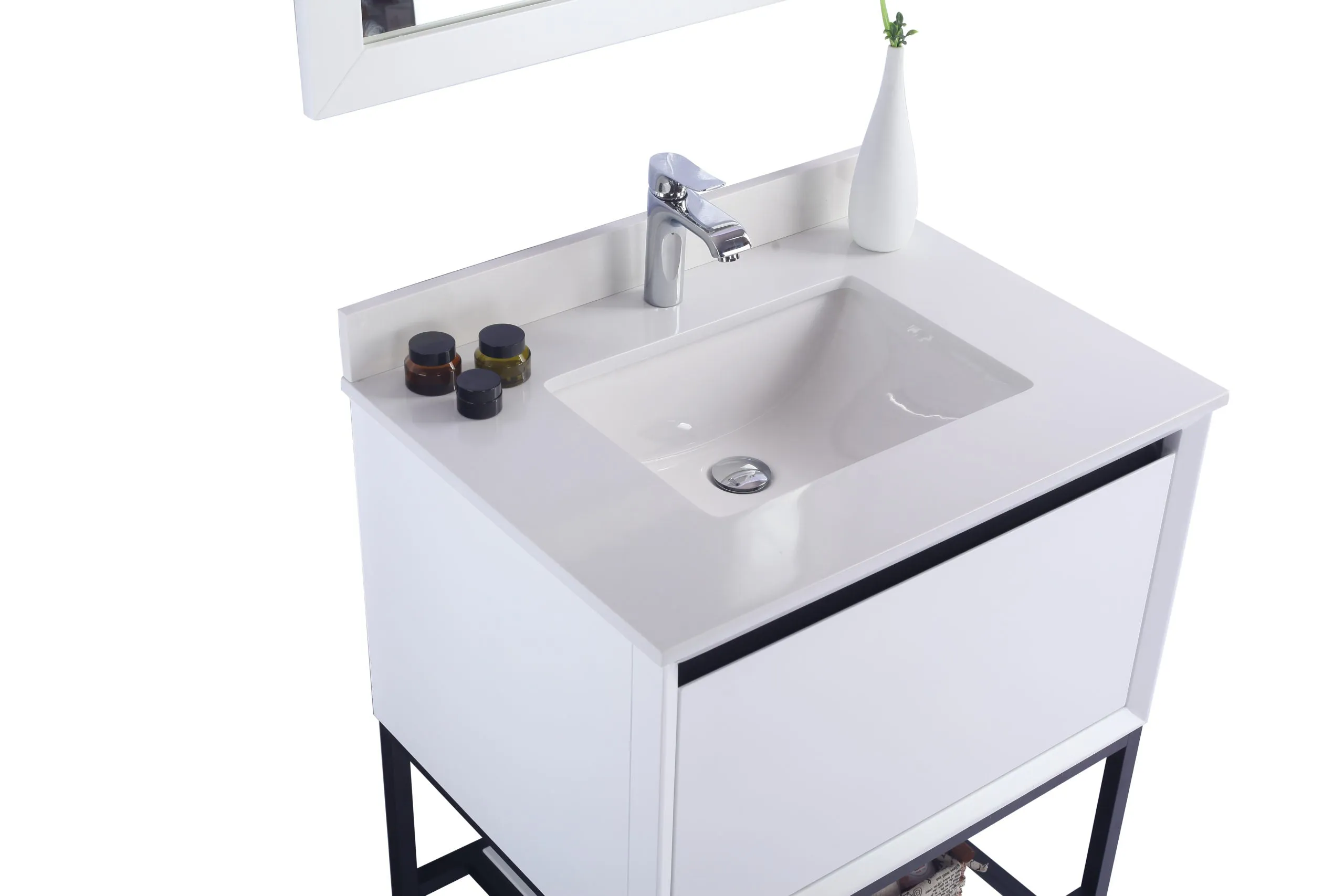 Alto 30" White Bathroom Vanity with Countertop