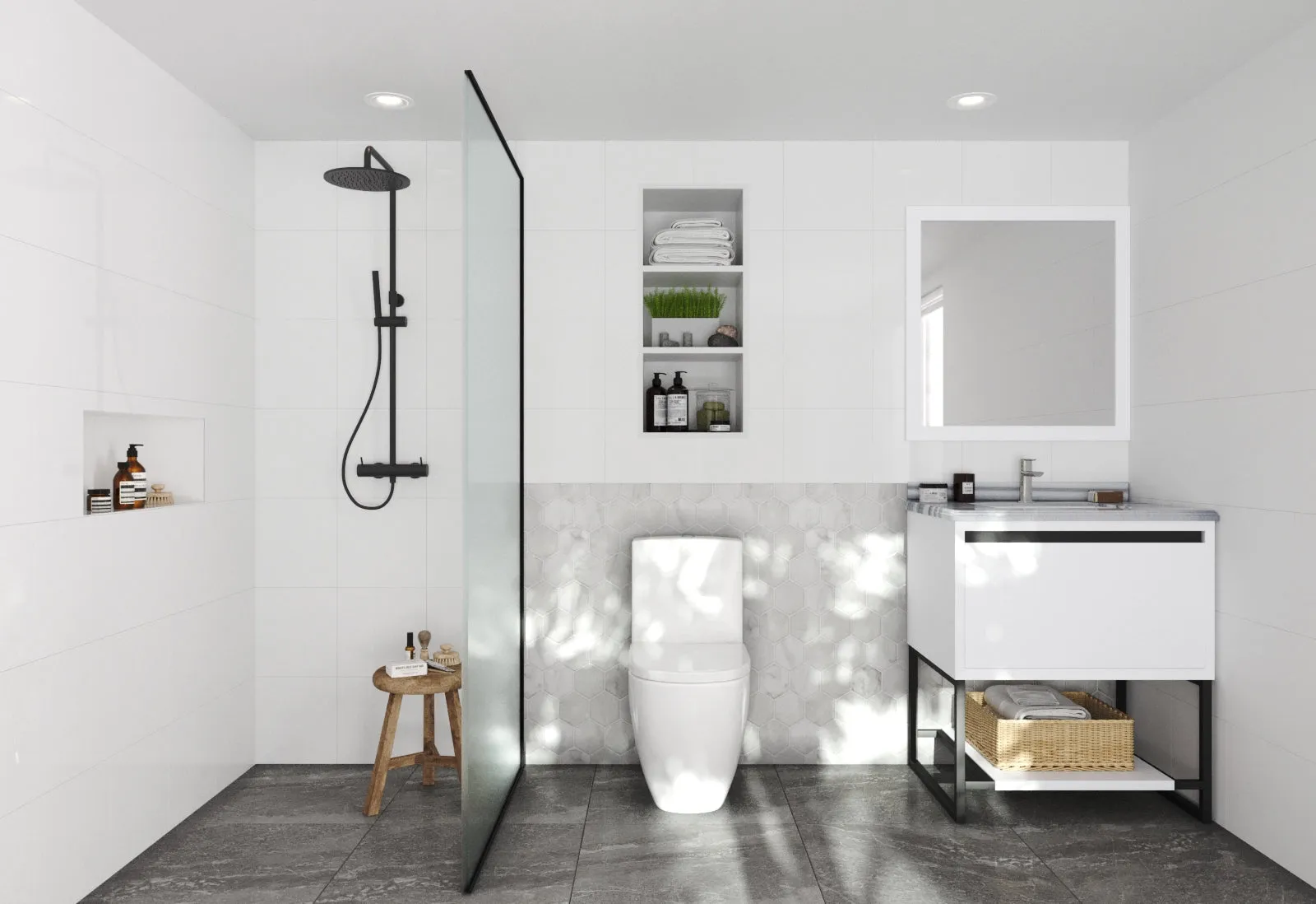 Alto 30" White Bathroom Vanity with Countertop