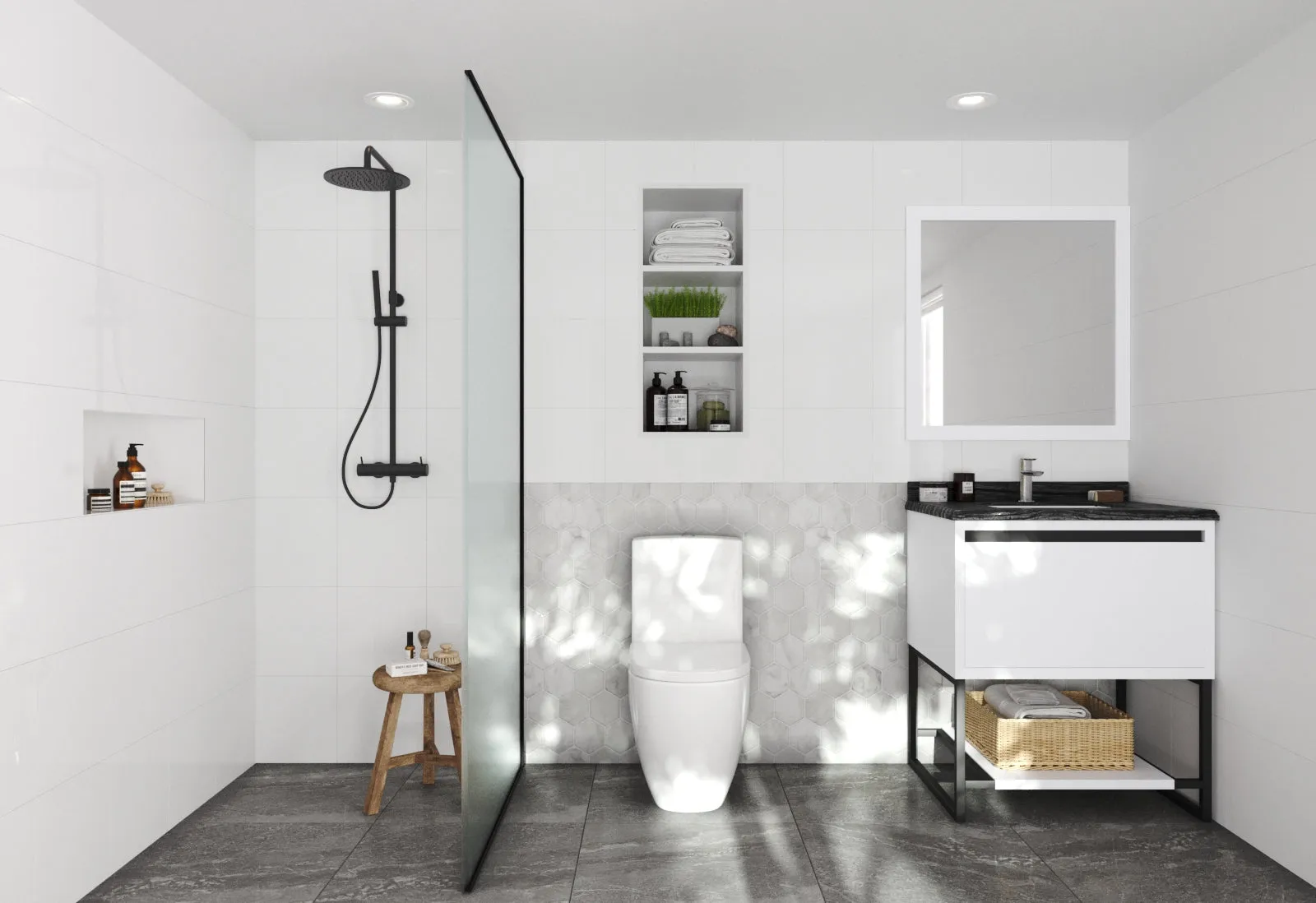 Alto 30" White Bathroom Vanity with Countertop