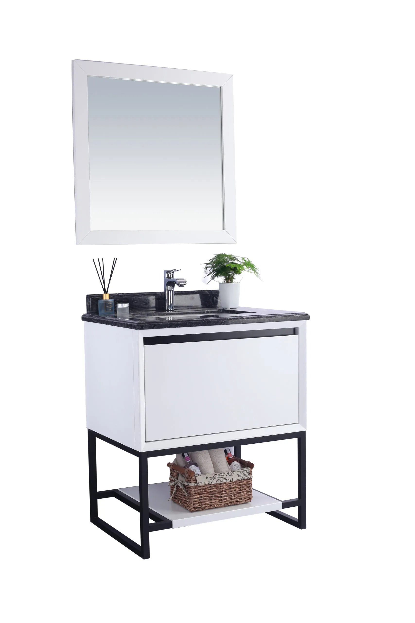 Alto 30" White Bathroom Vanity with Countertop