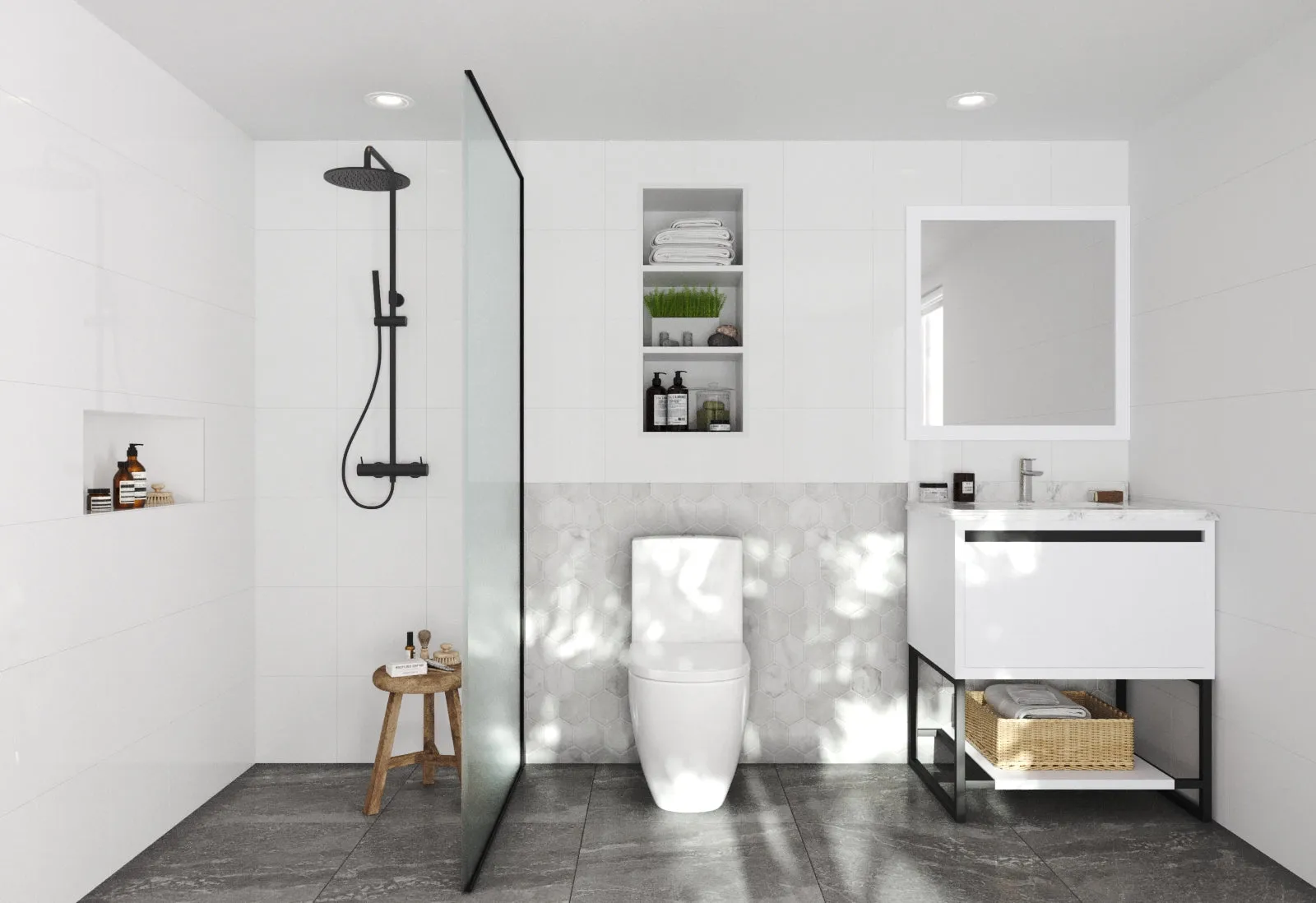 Alto 30" White Bathroom Vanity with Countertop
