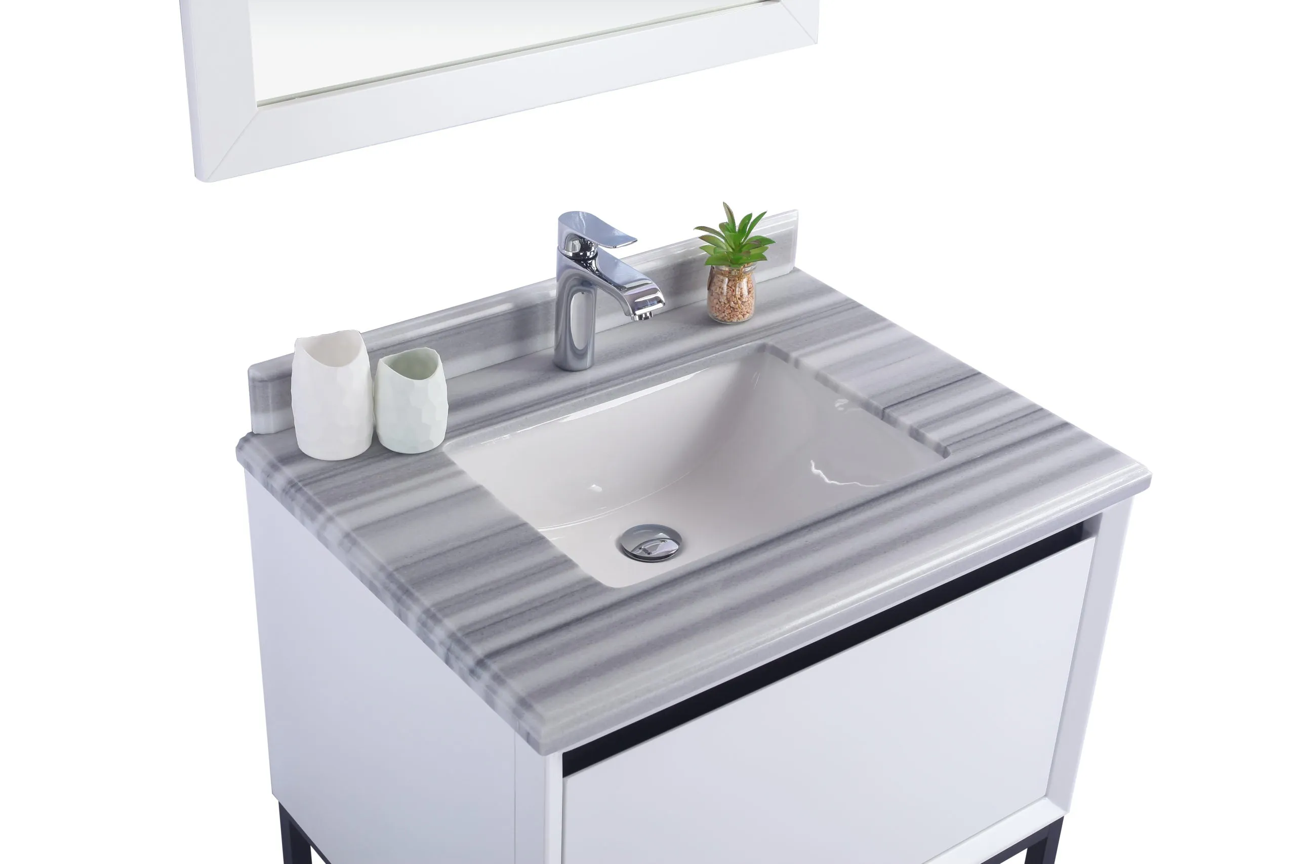 Alto 30" White Bathroom Vanity with Countertop