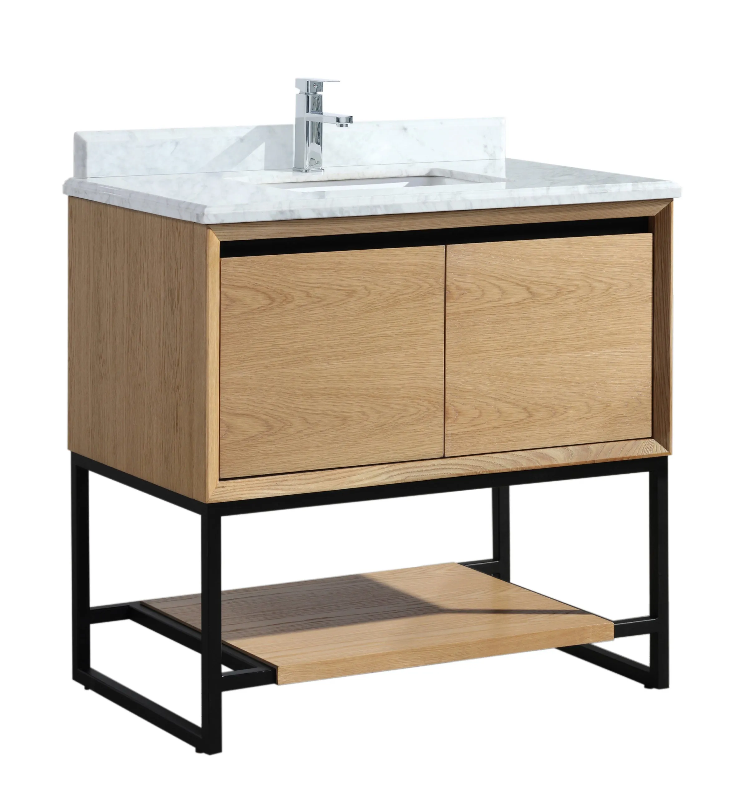 Alto 36" California White Oak Bathroom Vanity with Countertop