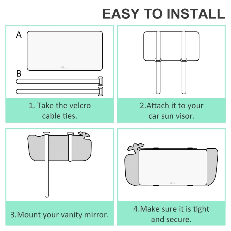 Amazon Best Seller: Car Sunshade Board Makeup Mirror with LED Tri-color Lighted Vanity Mirror