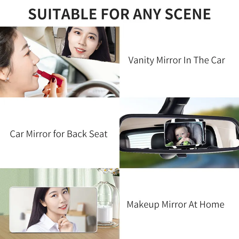 Amazon Best Seller: Car Sunshade Board Makeup Mirror with LED Tri-color Lighted Vanity Mirror