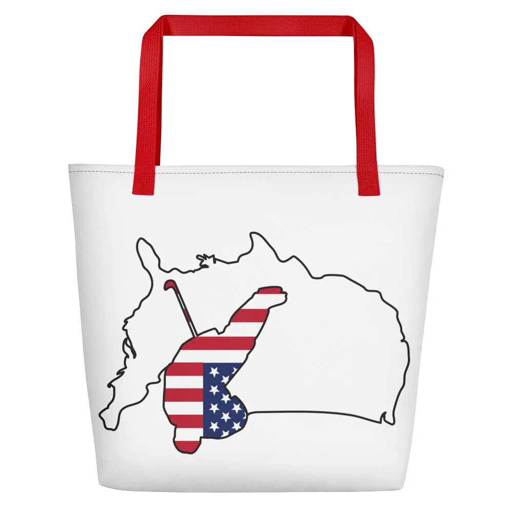 America Hockey & Lifestyle Beach Bag (all-over print) | by CountriesHockey.com