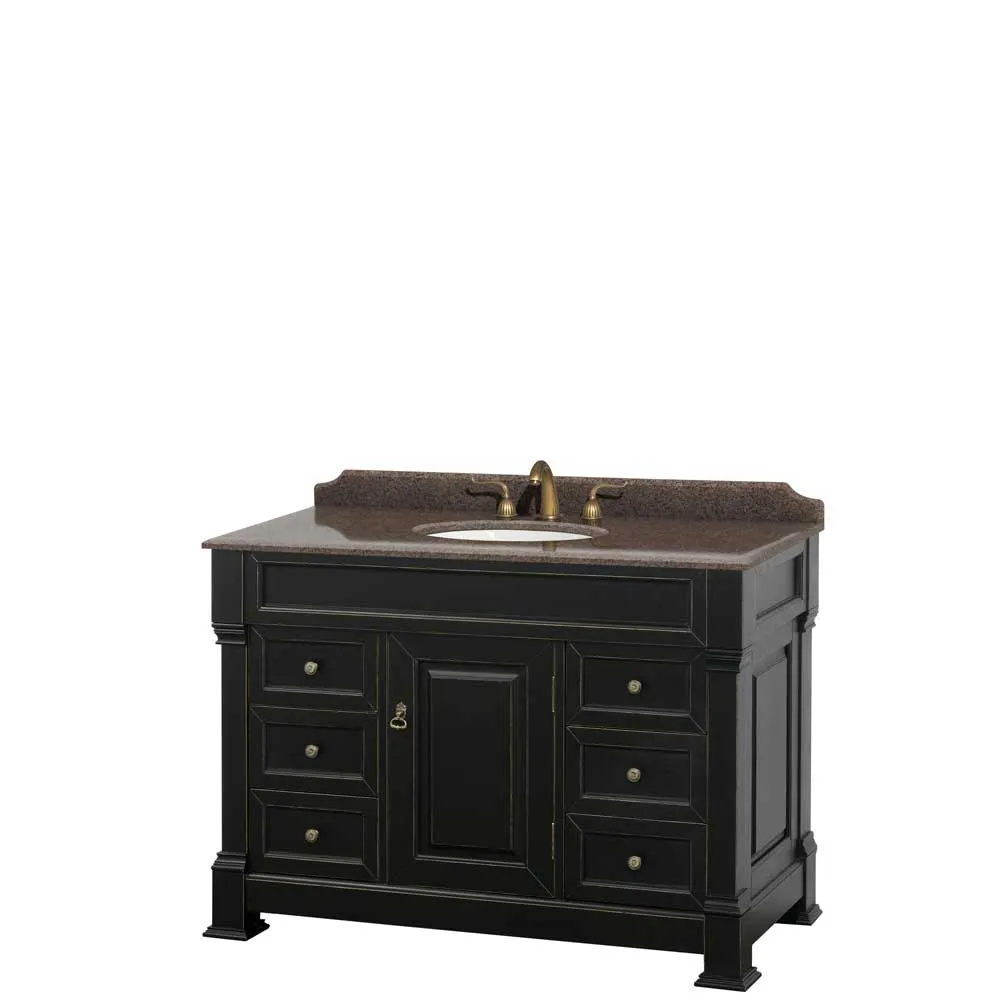 Andover 48 Inch Single Bathroom Vanity in Black