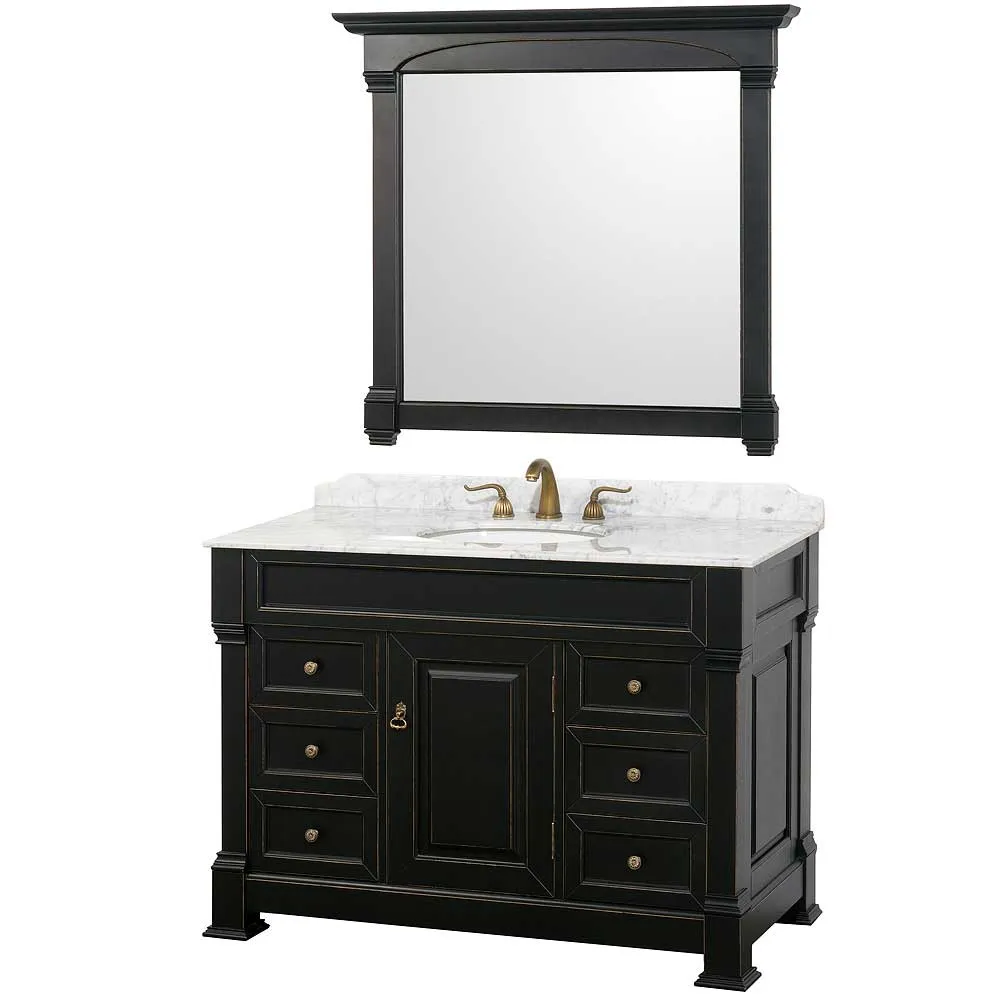 Andover 48 Inch Single Bathroom Vanity in Black