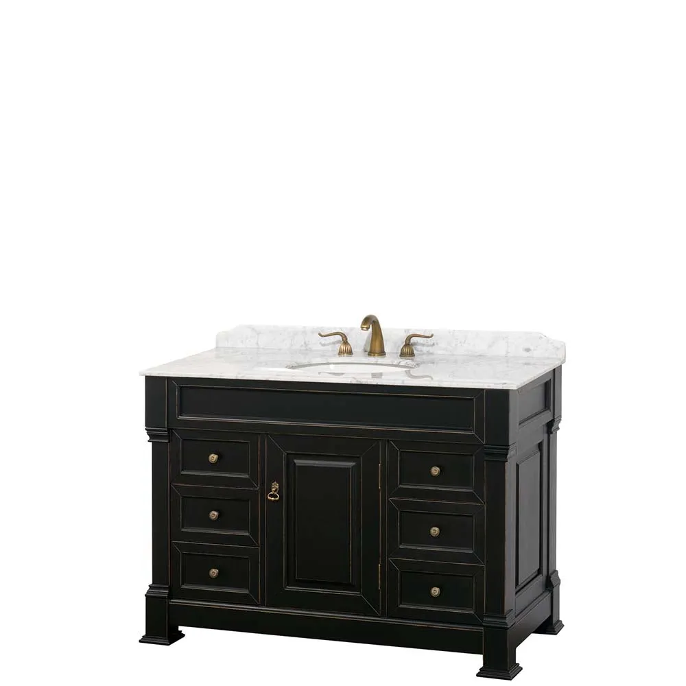 Andover 48 Inch Single Bathroom Vanity in Black