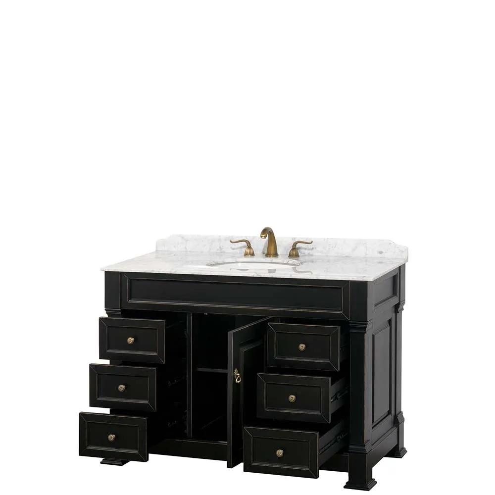 Andover 48 Inch Single Bathroom Vanity in Black