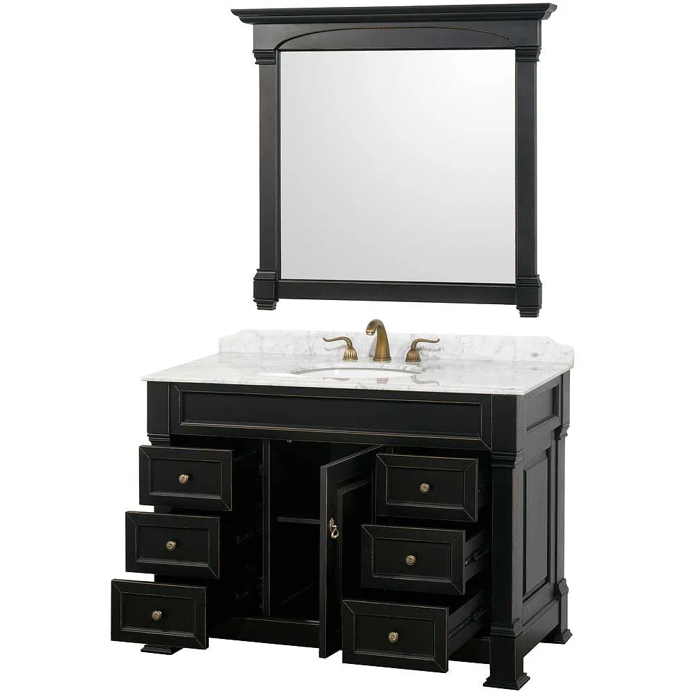 Andover 48 Inch Single Bathroom Vanity in Black