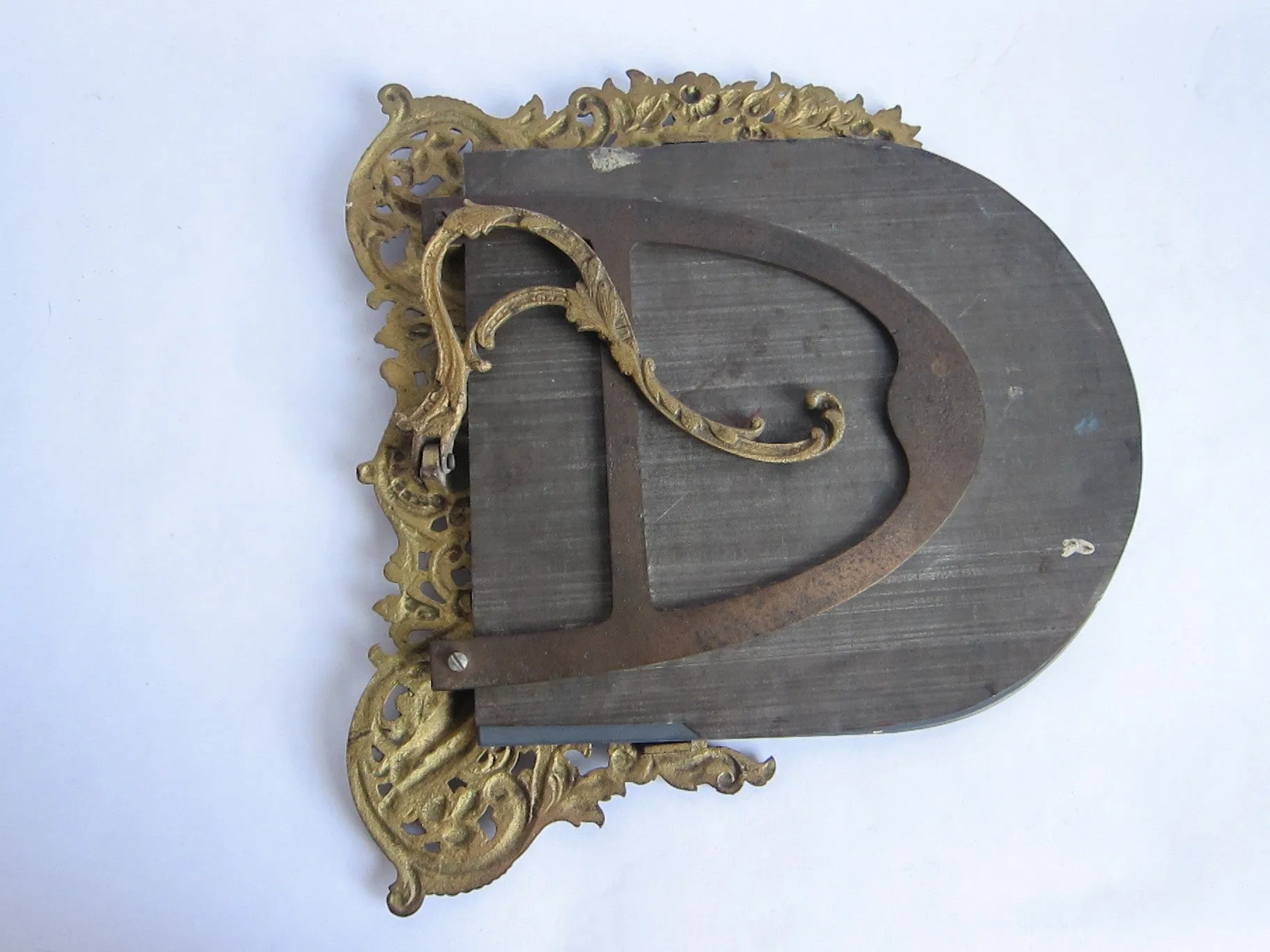 Antique Brass Cherub Vanity Mirror