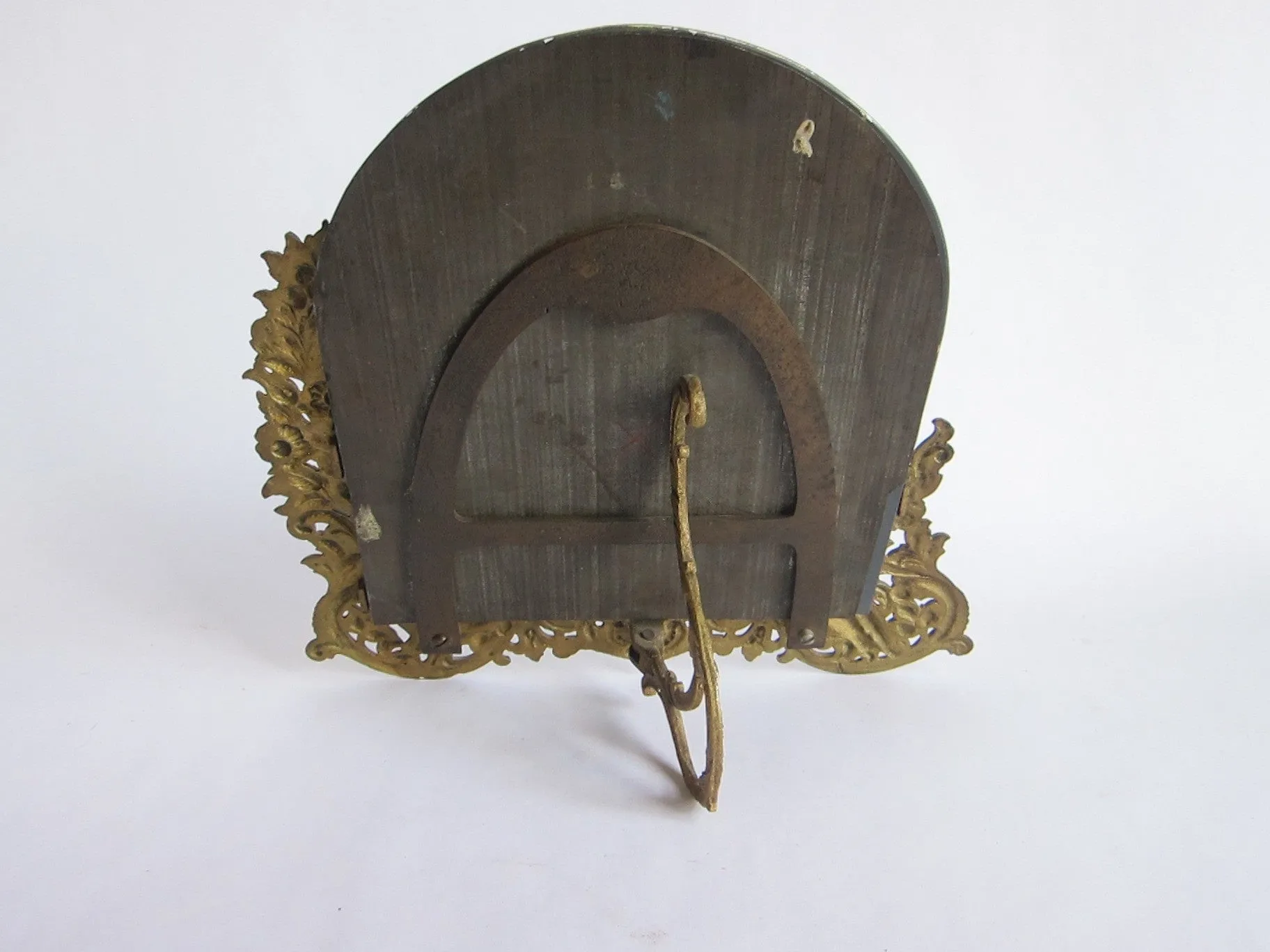 Antique Brass Cherub Vanity Mirror