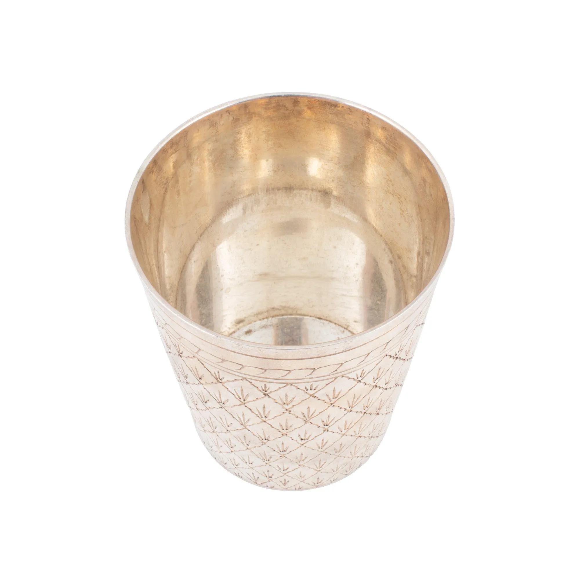 Antique French Engraved Silver Cup