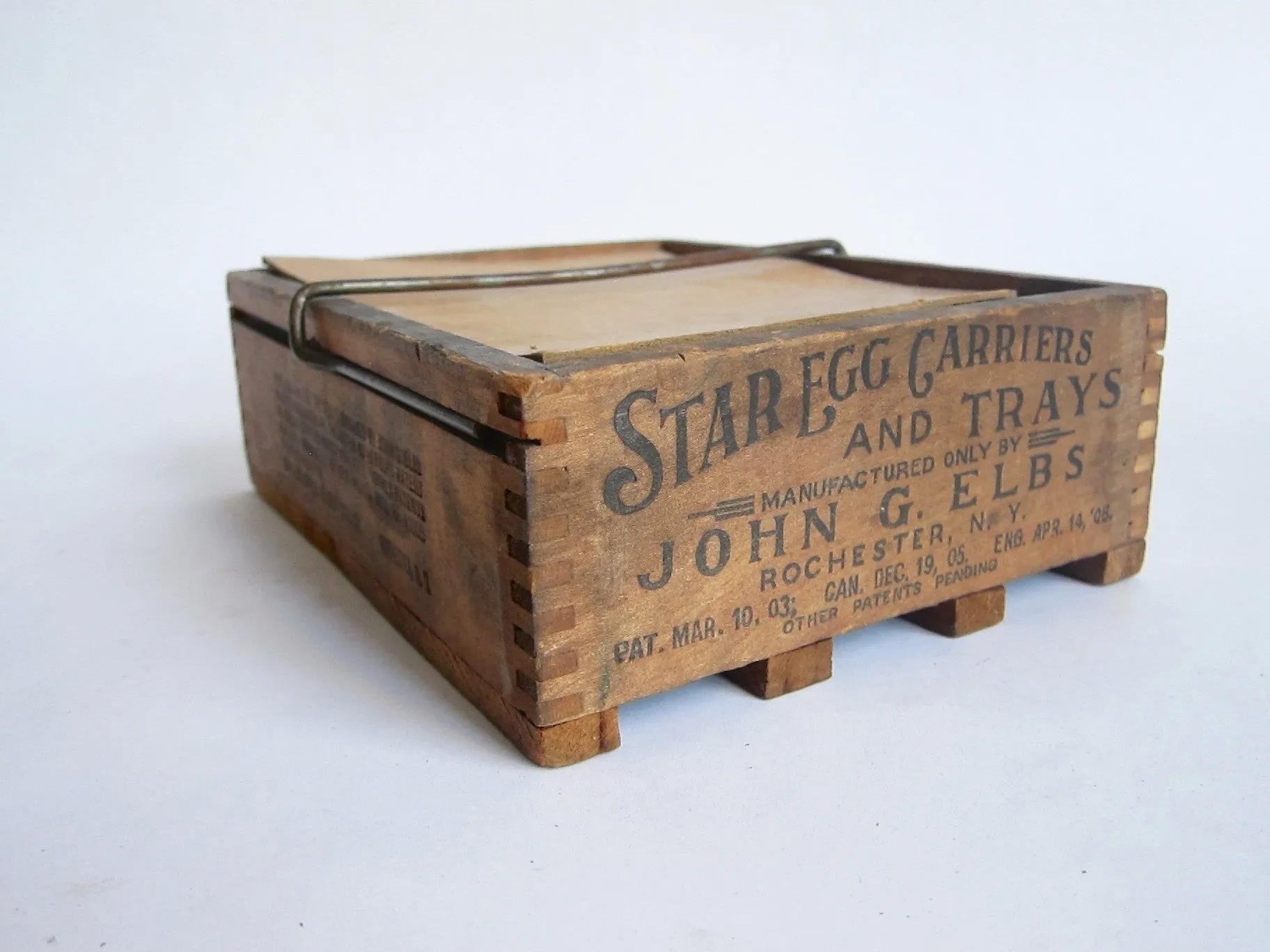 Antique Primitive Starr Egg Carrier - John G. Elbs, N.Y.