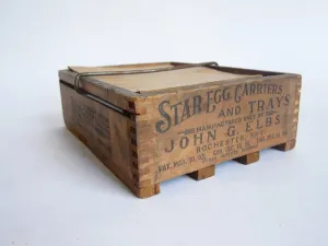 Antique Primitive Starr Egg Carrier - John G. Elbs, N.Y.