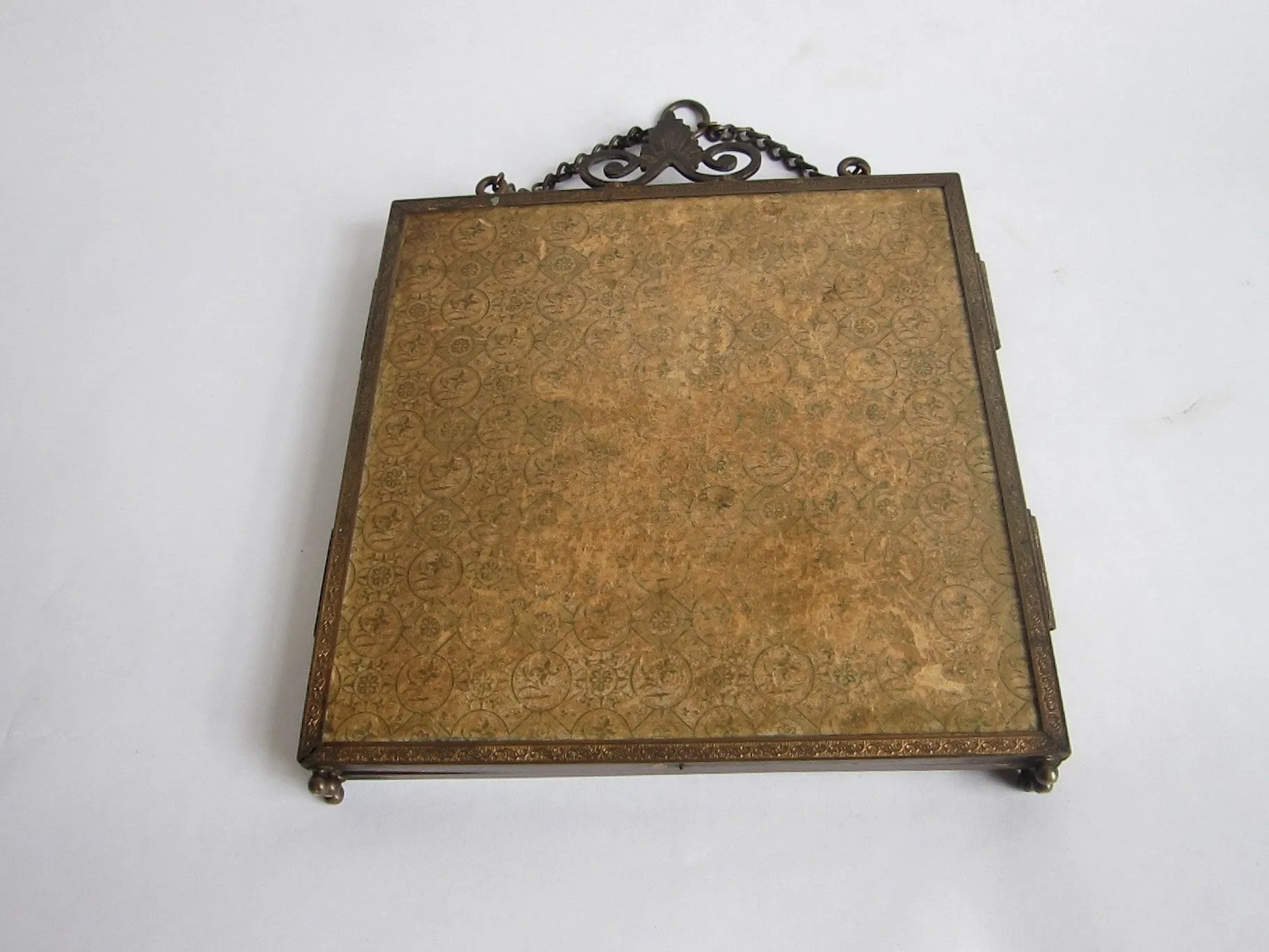 Antique Tri Fold 1907 Charles Allan Gilbert Painting Mirror