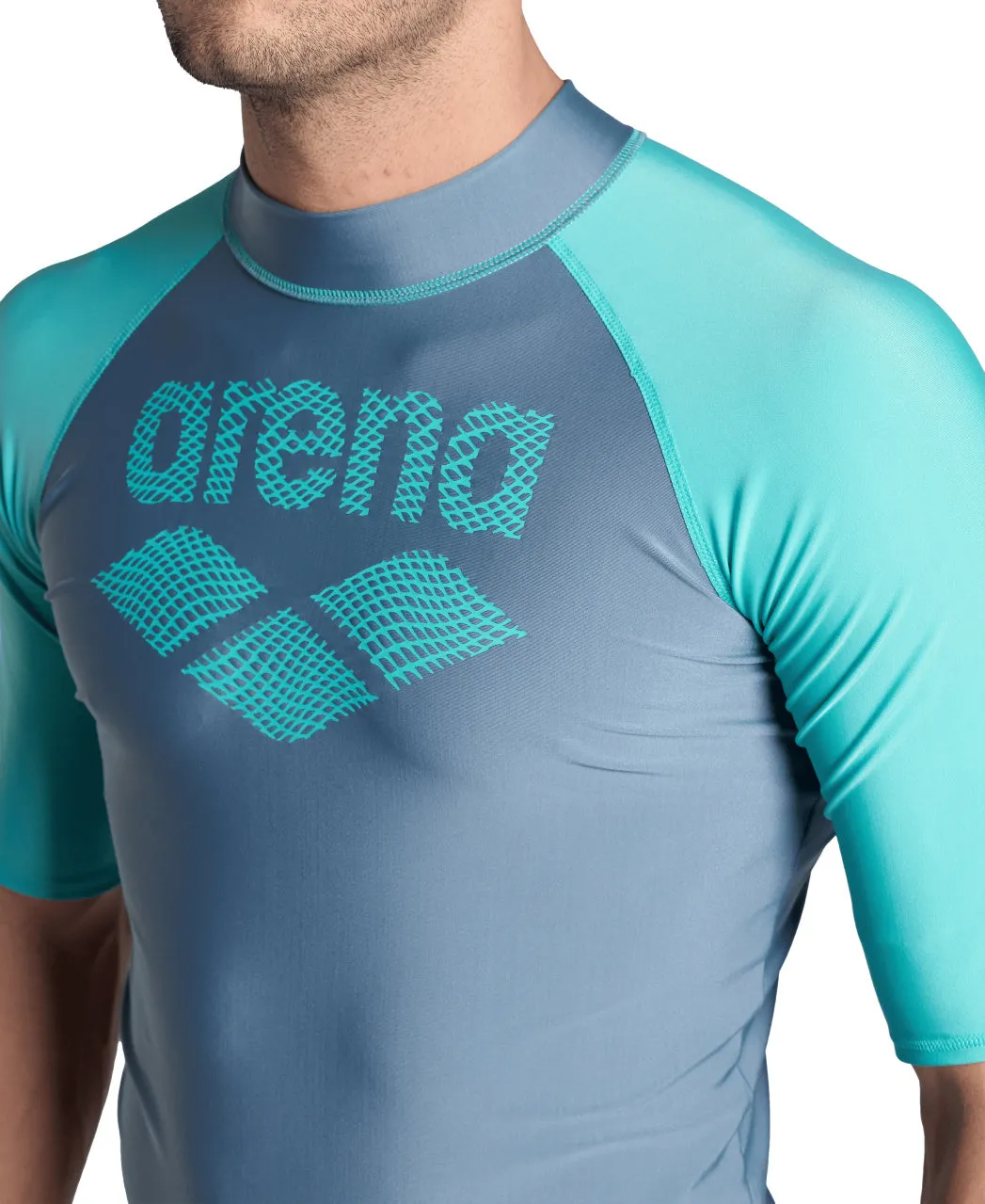 Arena Men's Graphic UV Protection Long-Sleeve Shirt - Stone Gery-Nespola