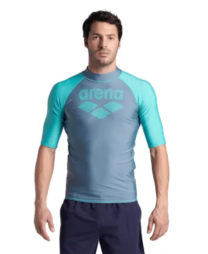 Arena Men's Graphic UV Protection Long-Sleeve Shirt - Stone Gery-Nespola