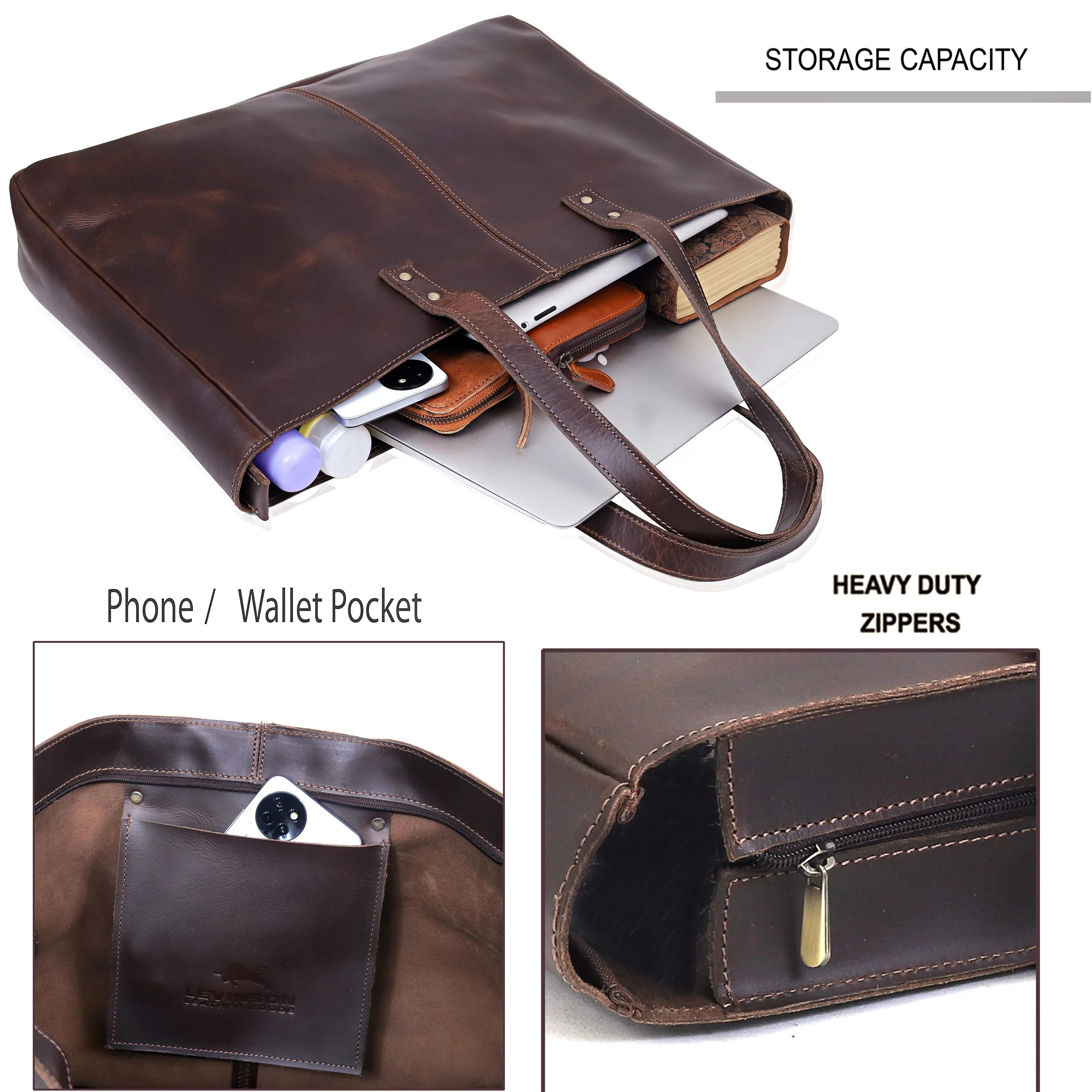 Ariana Buffalo Leather Tote Bag