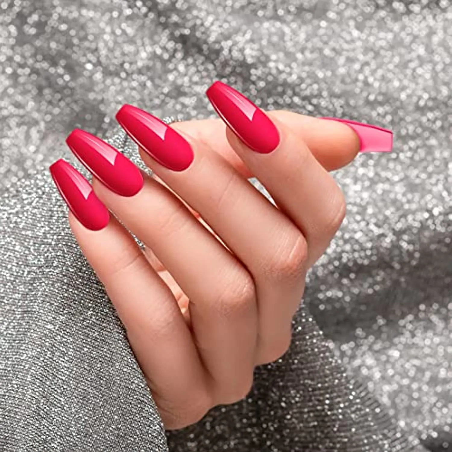 Artdone 24pcs Gel Nail Polish Kit,(8ml each),include Glossy & Matte Top Coat and Base Coat Soak Off Nail Polish Set Pink Blue Green Yellow Nail Polish UV Led Gel Polish, Silver Glitter Gel Nail Polish for NAIL ART