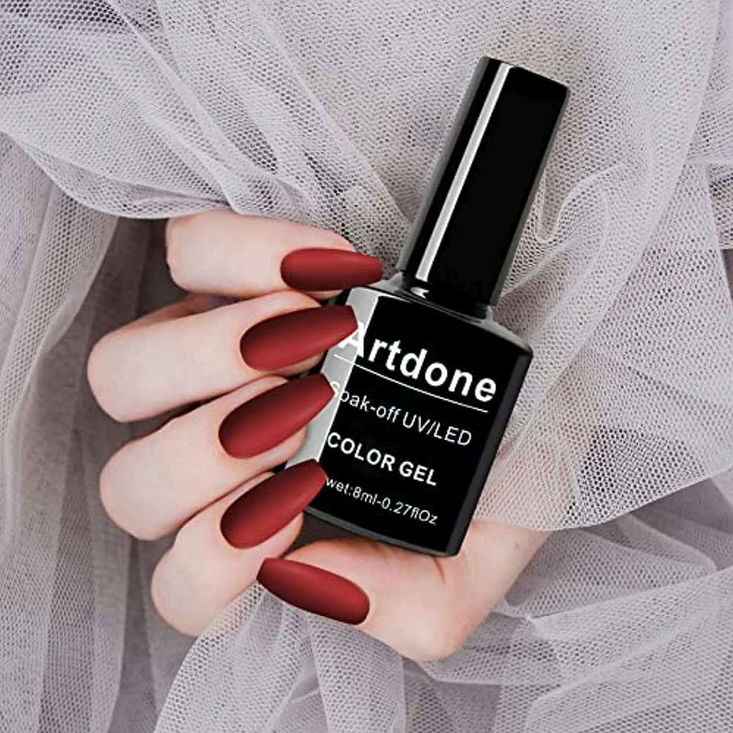 Artdone 24pcs Gel Nail Polish Kit,(8ml each),include Glossy & Matte Top Coat and Base Coat Soak Off Nail Polish Set Pink Blue Green Yellow Nail Polish UV Led Gel Polish, Silver Glitter Gel Nail Polish for NAIL ART