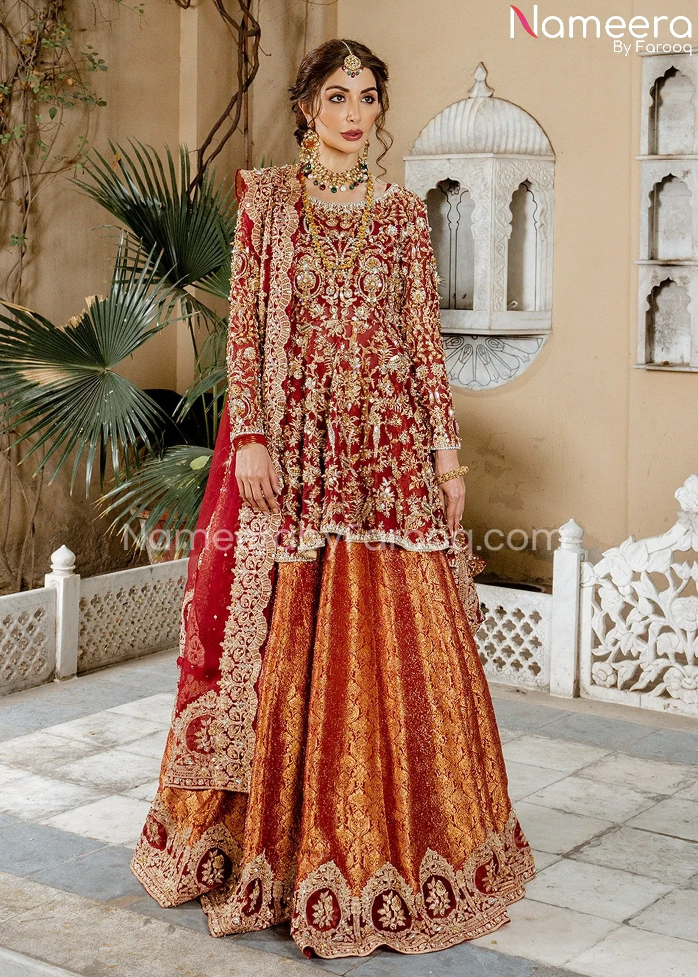 Asian Wedding Dress Designer Frock and Lehenga #BN63