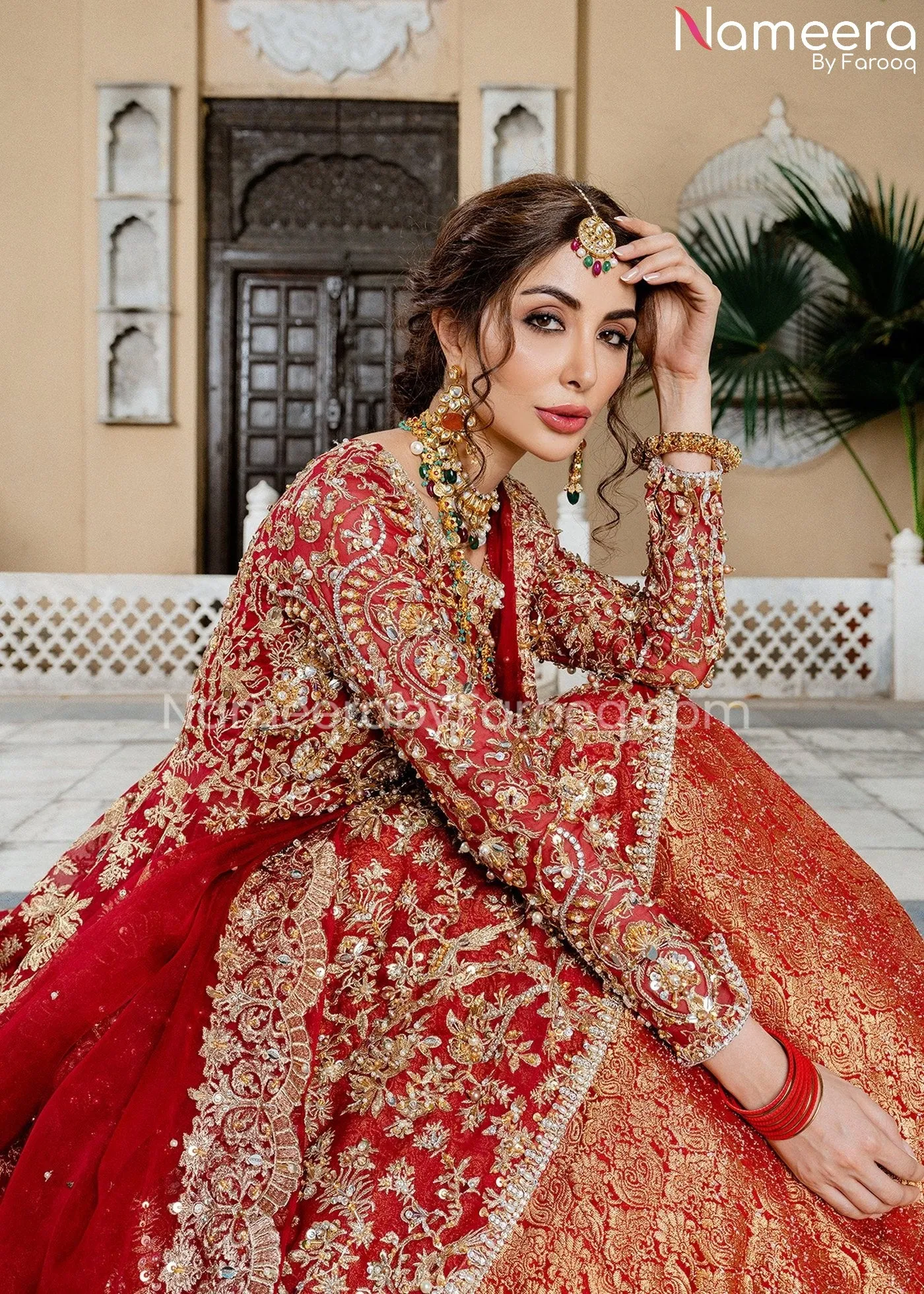 Asian Wedding Dress Designer Frock and Lehenga #BN63