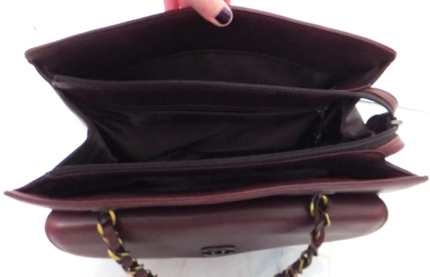 Authentic Chanel Burgundy Grand Shopper Tote (GST)
