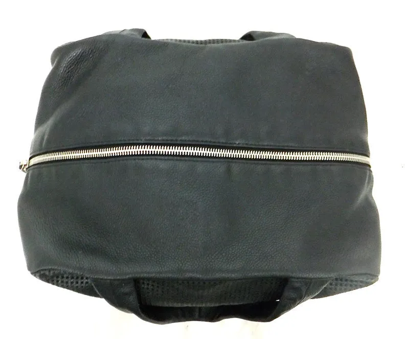 Authentic Chanel Caviar Modern Black Bowler Perforated Handbag