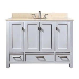 Avanity Modero 48 in. Vanity Combo MODERO-VS48-WT-B