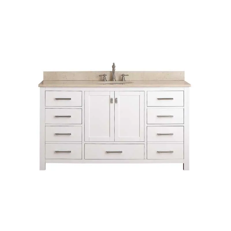Avanity Modero 60 in. Double Vanity Combo MODERO-VS60-WT-B