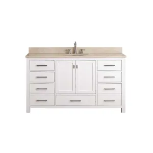Avanity Modero 60 in. Double Vanity Combo MODERO-VS60-WT-B