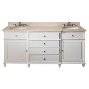 Avanity Windsor 72 in. Vanity Combo WINDSOR-VS72-WT-B