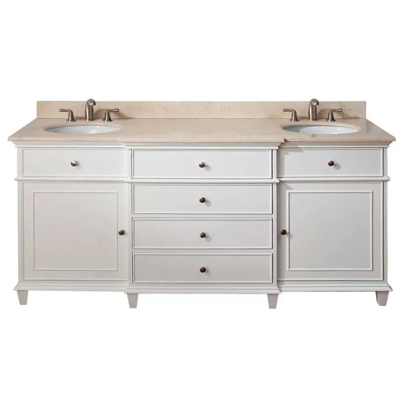 Avanity Windsor 72 in. Vanity Combo WINDSOR-VS72-WT-B