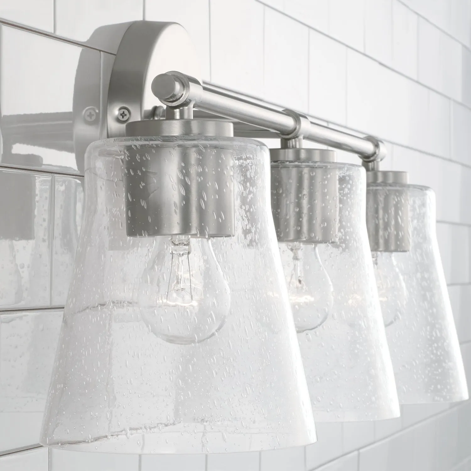 BAKER 3 LIGHT VANITY- BRUSHED NICKEL