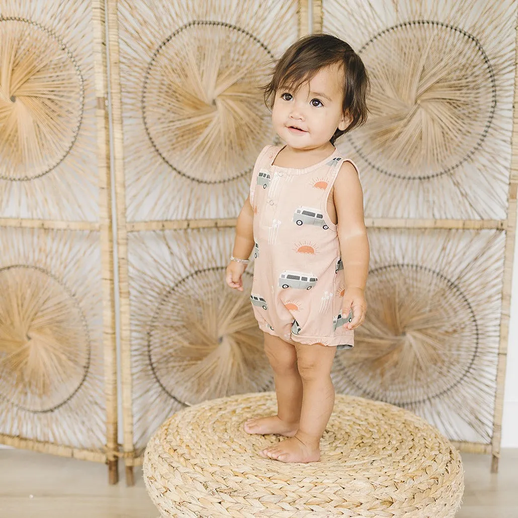 Bamboo Tank Romper - Beach Bound