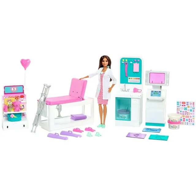 Barbie Fast Cast Clinic Doll & Playset
