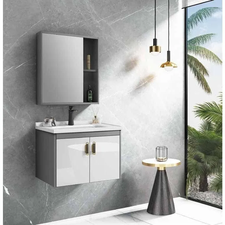 Bathroom Luxury 60cm Wall-Mounted Vanity Cabinet with Mirror - WK-K-9135B