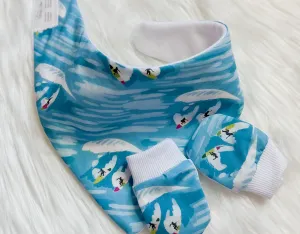 Beach Bandana Bib and No Scratch Hand Mittens