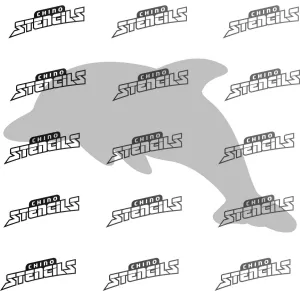 Beach Design ( Dolphin ) # 1876 art stencil