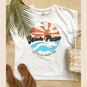 Beach Please Recycled Tee
