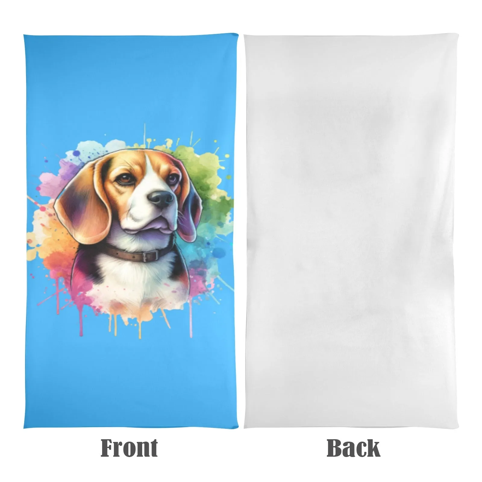 Beagle Beach Towel - Watercolor