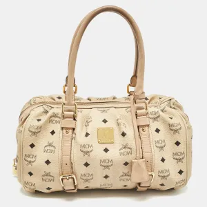 Beige Visetos Coated Canvas Bowler Bag