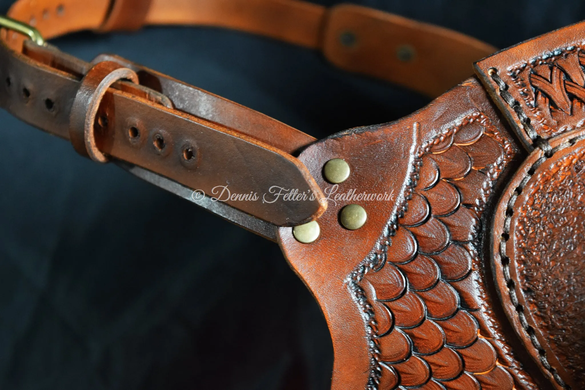 Big Plague Doctor mask Stamped Leather - Brown - Wear over glasses (Choose lens color)